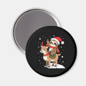 Alpaca Luiaard Kerstmis (2) Magneet (Voorkant / Achterkant)