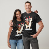 Alpaca Luiaard Kerstmis (3) T-shirt (Unisex)