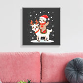 Alpaca Luiaard Kerstmis (4) Canvas Afdruk (Insitu (Woonkamer))