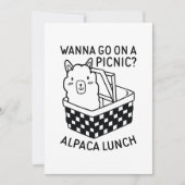Alpaca Lunch Bedankkaart (Voorkant)