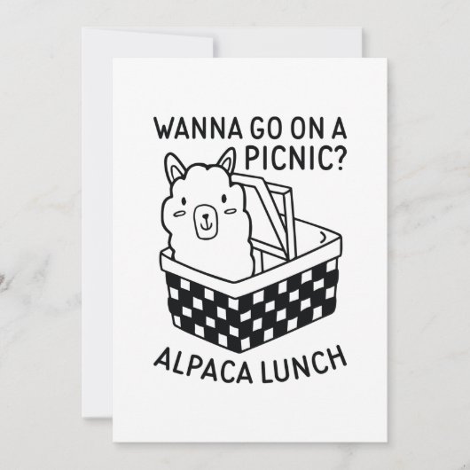 Alpaca Lunch Bedankkaart (Voorkant)