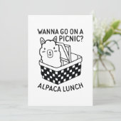 Alpaca Lunch Bedankkaart (Staand voorkant)