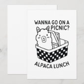 Alpaca Lunch Bedankkaart (Voorkant / Achterkant)