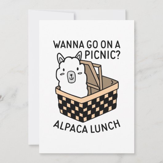 Alpaca Lunch Bedankkaart (Voorkant)