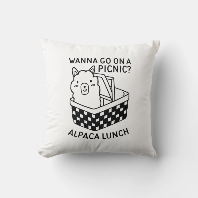 Alpaca Lunch Kussen (Voorkant)