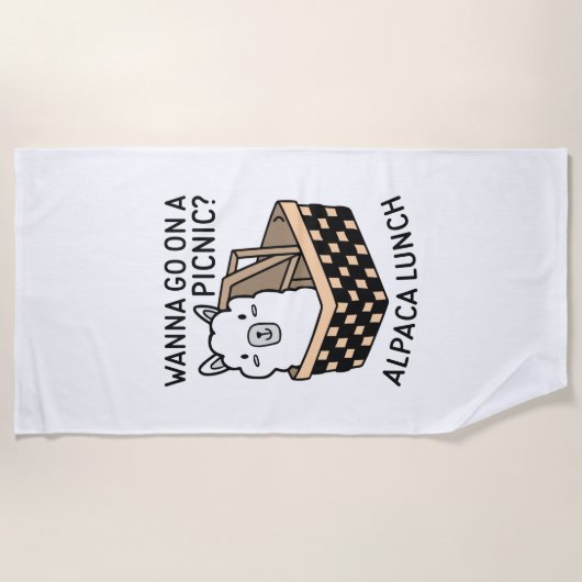 Alpaca Lunch Strandlaken (Voorkant)