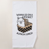 Alpaca Lunch Strandlaken (Voorkant)