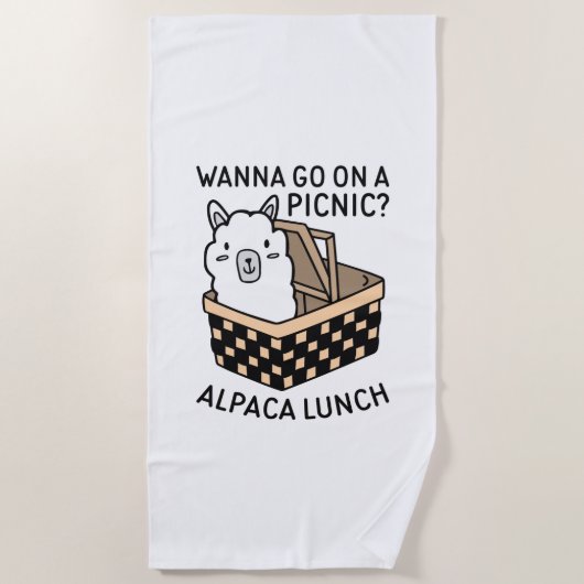 Alpaca Lunch Strandlaken (Voorkant)
