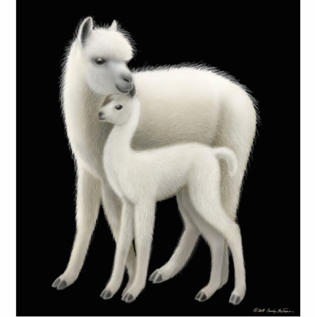 Alpaca Mam Holiday Ornament Fotobeeldje Ornament (Voorkant)