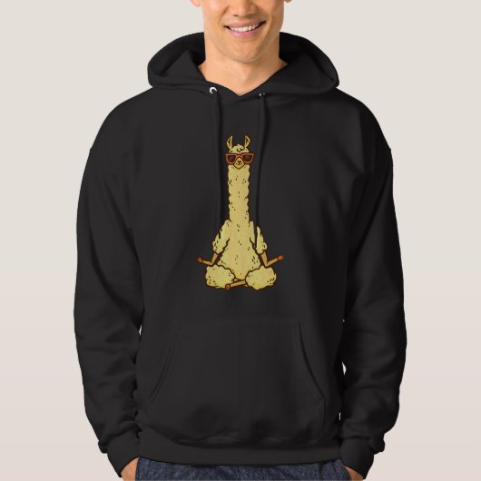 Alpaca Mannen Hoodie (Voorkant)