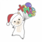 Alpaca Merry Winter Animals Alpacas Stic Sticker (Voorkant)
