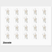 Alpaca Merry Winter Animals Alpacas Vierkante Sticker (Vel)