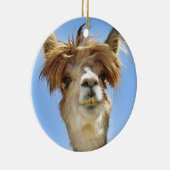 Alpaca met Crazy Hair Keramisch Ornament (Rechts)