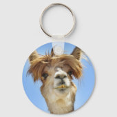 Alpaca met Crazy Hair Sleutelhanger (Voorkant)