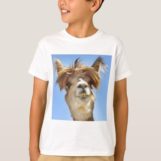 Alpaca met Crazy Hair T-shirt (Voorkant)