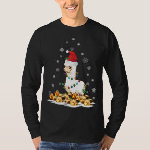 Alpaca met kerstmuts Kerstmis Alpaca T-shirt