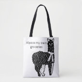 "Alpaca mijn eigen boodschappen" Canvas tas (Voorkant)