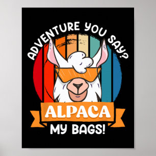 Alpaca Mijn Gs Grappige Bergbeklimmer Berg Fan Wan Poster