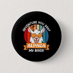 Alpaca Mijn Gs Grappige Bergbeklimmer Berg Fan Wan Ronde Button 5,7 Cm