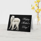 Alpaca moeder Happy Mothers Day Kaart (Gele Bloem)