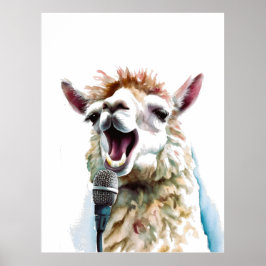 Alpaca Music Factory Zingende Kunst Poster