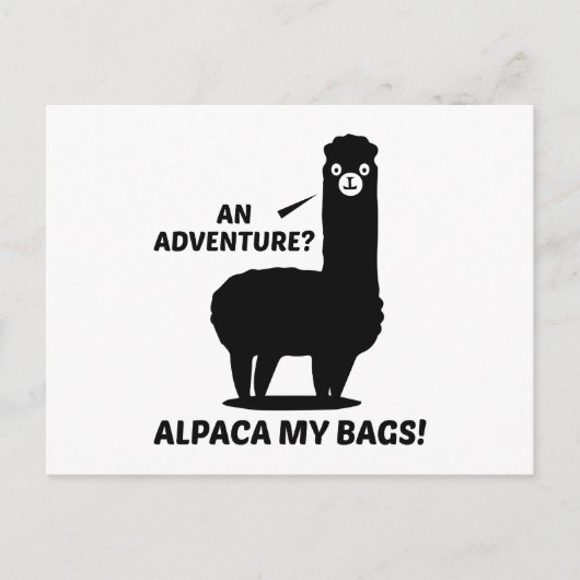 Alpaca My Bags Briefkaart (Voorkant)