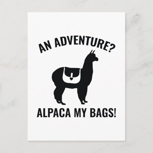 Alpaca My Bags Briefkaart (Voorkant)