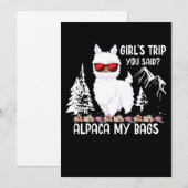 Alpaca My Bags Girls die je zei dat je een heek he Feestdagenkaart (Voorkant / Achterkant)
