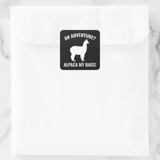 Alpaca My Bags Vierkante Sticker (Tas)