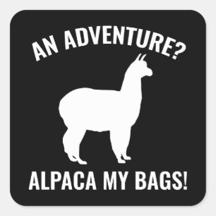Alpaca My Bags Vierkante Sticker
