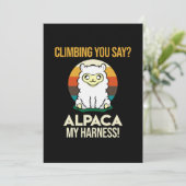 Alpaca My Harness Mountain Climber Rock Climbing G Bedankkaart (Staand voorkant)
