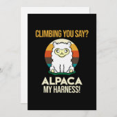Alpaca My Harness Mountain Climber Rock Climbing G Bedankkaart (Voorkant / Achterkant)