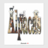 Alpaca-naam met alpacas, sticker (Vel)