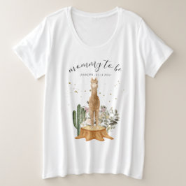 alpaca new mom dad Mommy to be Grote Maat T-shirt
