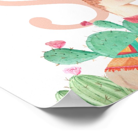 Alpaca Nursery Wall Art. Llama Kids Name & Initial Poster (Hoek)