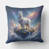  alpaca op een eiland dat in de lucht zweeft kussen (Achterkant)