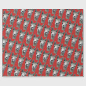 Alpaca op rood papier (Vlak)