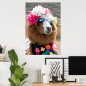 Alpaca, Pachacoto, Cordillera Blanca, Ancash Poster (Thuiskantoor)