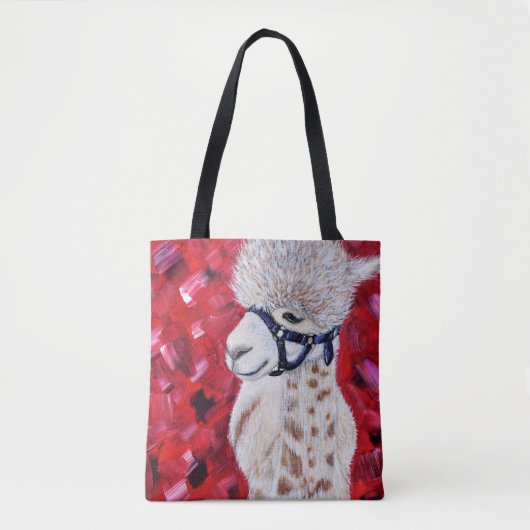 Alpaca Painting Tote Bag (Voorkant)