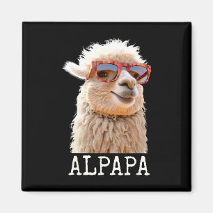 Alpaca Papa Alpapa Lama Daddy Schattige Alpaca Dad Magneet