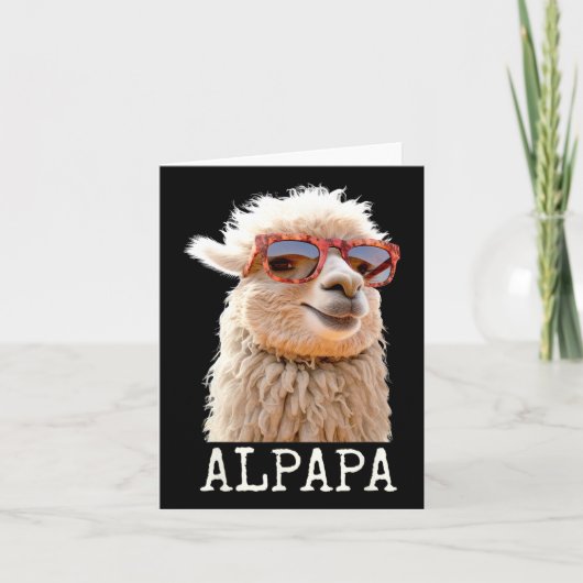 Alpaca Papa Alpapa Lama Vader Schattig Alpaca Vade Kaart (Voorkant)