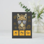 Alpaca Periodic Table Element Chemie Briefkaart (Staand voorkant)