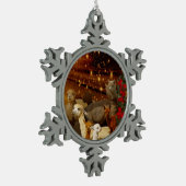 Alpaca Pewter Snowflake Ornament (Links)