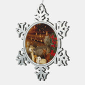 Alpaca Pewter Snowflake Ornament (Rechts)