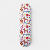 Alpaca Pinata en Flowers Design Skateboard (Voorkant)