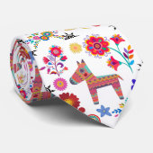 Alpaca Pinata en Flowers Stropdas (Opgerold)