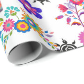 Alpaca Pinata en Flowers Wrapping Paper Cadeaupapier (Rol Hoek)