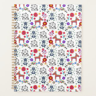 Alpaca Pinata met blauw huis en bloemen Planner