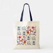 Alpaca Pinata With Blue House and Flowers Budget  Tote Bag (Achterkant)