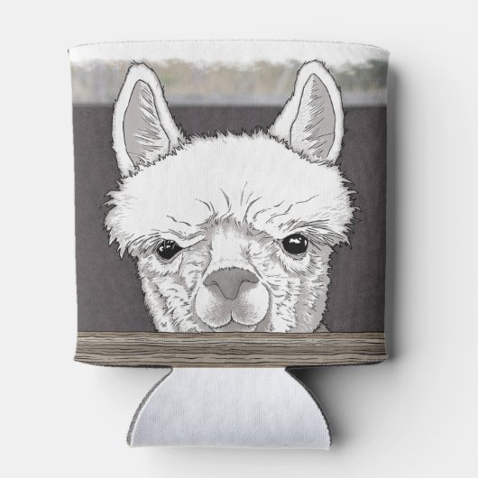 Alpaca Portrait Blikjeskoeler (Achterkant)